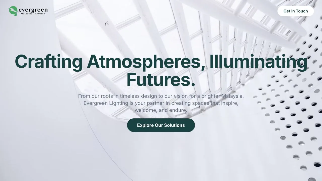 Current live Evergreen Lighting Malaysia homepage